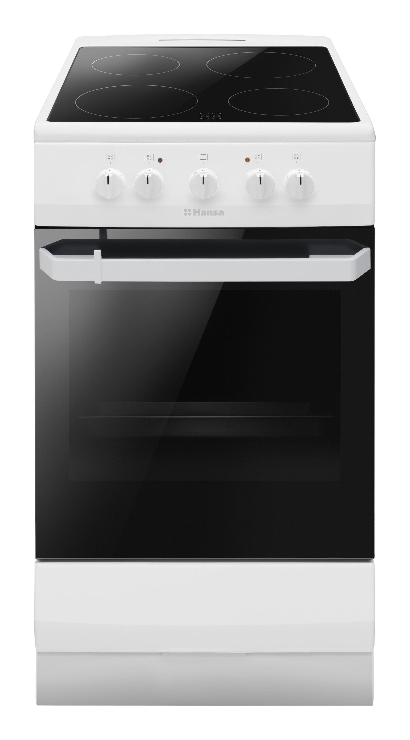 Freestanding cooker with ceramic hob