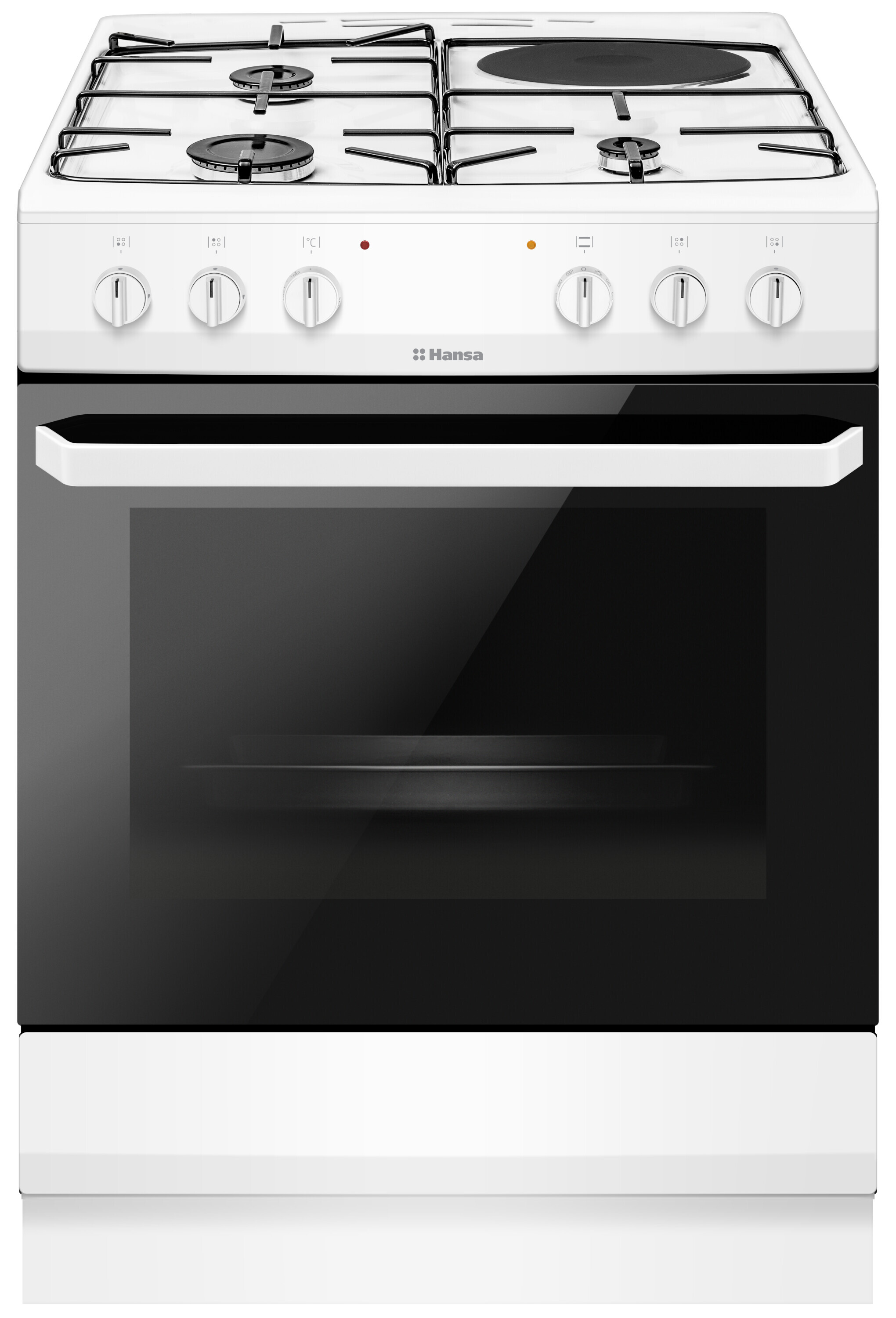 Freestanding cooker with mix hob